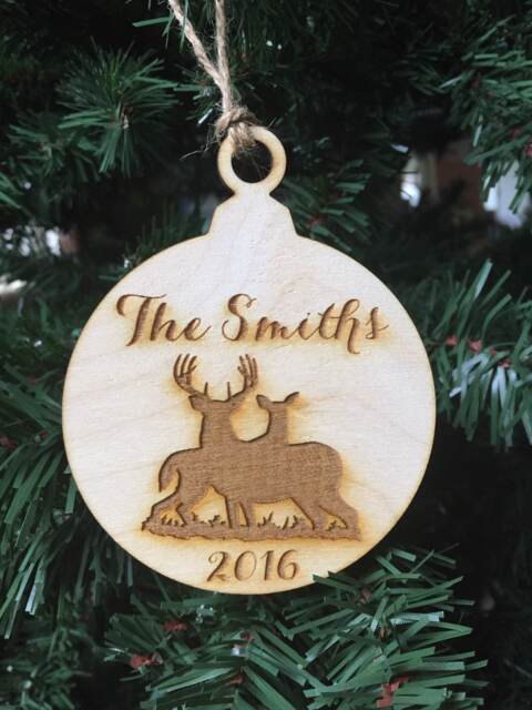 Personalized Family Deer Christmas Ornament - Christmas Tree Decoration Gift - image 1