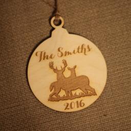 Personalized Family Deer Christmas Ornament - Christmas Tree Decoration Gift - thumbnail 4