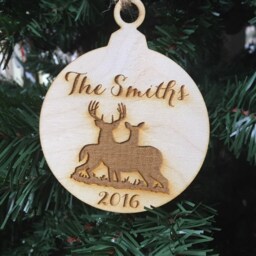 Personalized Family Deer Christmas Ornament - Christmas Tree Decoration Gift - thumbnail 3