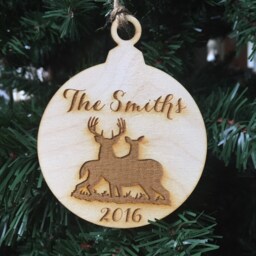 Personalized Family Deer Christmas Ornament - Christmas Tree Decoration Gift - thumbnail 2