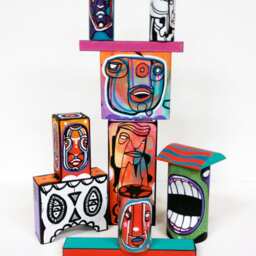 Funk Totem Part No. 247 - Original Mixed Media Block Vol. 12 - thumbnail 4