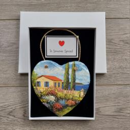 Handmade Slate Heart Plaque House By The Sea Wall Decor - thumbnail 3