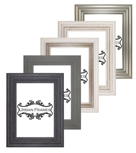 London Range Picture Photo Print Painting Frames Choice Of Colours Silver, White Distressed Silver Edge, Grey, Black Goldedge A1/A2/A3/A4/A5 - image 1
