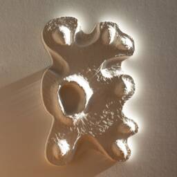 Japandi Wall Art - Wabi Sabi Relief Sculpture Plaster Sculptural Organic Shapes White Abstract - thumbnail 3