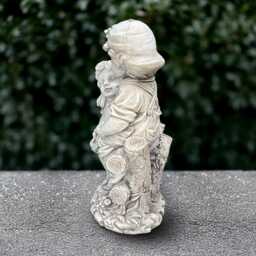 Outdoor Girl With Boy Statue Concrete Children Figurine Large Kids Sculpture Garden Family Ornament Memorial Front Door Decoration - thumbnail 3