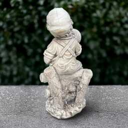 Outdoor Girl With Boy Statue Concrete Children Figurine Large Kids Sculpture Garden Family Ornament Memorial Front Door Decoration - thumbnail 4