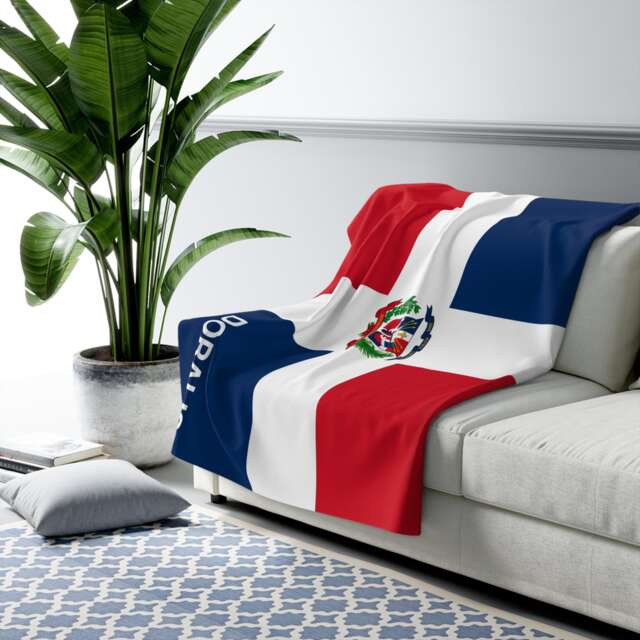 Dominican Republic Flag Blanket, Of Republic, Custom Dominicana Personalized Country Gift - image 1