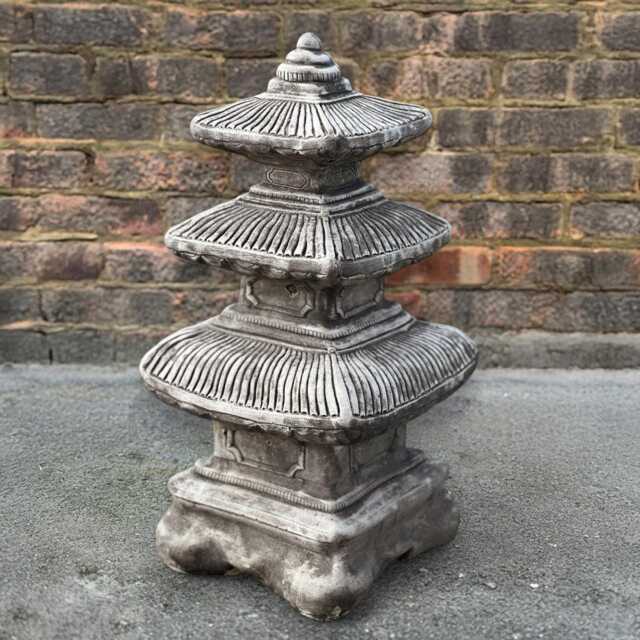 Oriental Stone Pagoda Statue Japanese Garden Lantern Sculpture Asian Style Ornament Chinese Figurine Zen Art Lover Gift - image 1