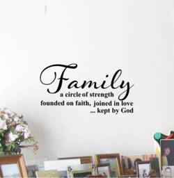 Family Circle Of Strength Vinyl Wall Decal - thumbnail 1