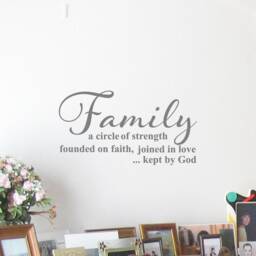 Family Circle Of Strength Vinyl Wall Decal - thumbnail 3