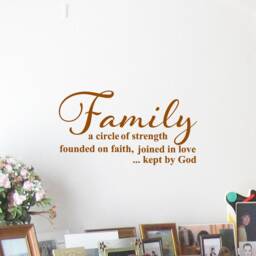 Family Circle Of Strength Vinyl Wall Decal - thumbnail 2