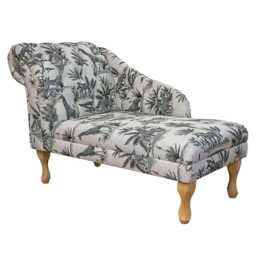 Safari Buttoned Chaise Longue - Animal Wildlife Indoor Sofa Lounger Handmade in Britain - thumbnail 2