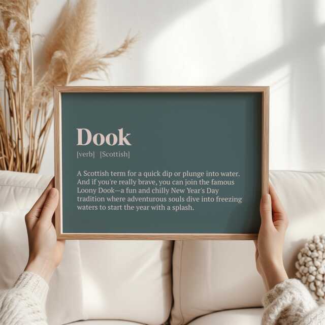 Dook Scots Print - Humorous Scottish Slang Wall Art - Fun Gift For Lovers Decor Definition Unframed - image 1