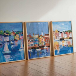 Set Of 3 Annapolis Posters, Maryland Wall Art Prints, Travel Poster Set, Nautical City Coastal Sets - thumbnail 2