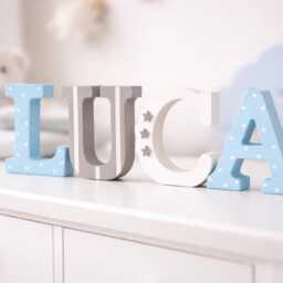 Personalised Wooden Name Sign For Kids Room - Custom Child Bedroom Door & Wall Letters Nursery Decor - thumbnail 2