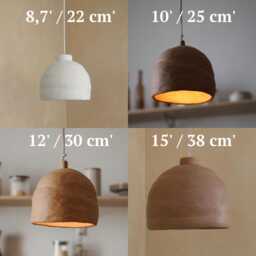 Hanging Light, Clay Pendant Lamp, Kitchen Islang Lighting, Ceiling New Home Gift For Her, Handmade Chandelier Light - thumbnail 3