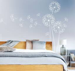 Wall Sticker Dandelion With Seeds Flower Wall Decal Living Room Bedroom Z317B - thumbnail 1