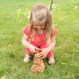 Handmade Wooden Stacking Toy Montessori Waldorf Baby Gift - thumbnail 3