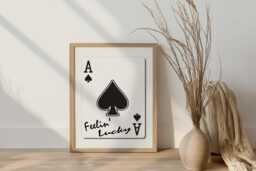 Ace Of Spades Art Print, Retro Playing Card Poster, Modern Wall Decor - thumbnail 1