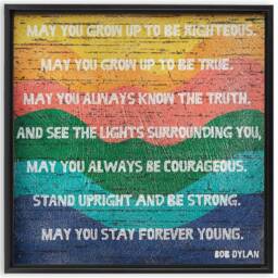 Forever Young Sign Wall Art Print Bob Dylan Nursery Decor Rustic Home Kids Room Boho Beach House - thumbnail 3