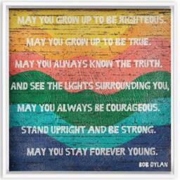 Forever Young Sign Wall Art Print Bob Dylan Nursery Decor Rustic Home Kids Room Boho Beach House - thumbnail 2