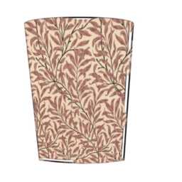 William Morris Waste Paper Bin, Fabric Desk Handmade Basket, Decorative Home Office Bin - Willow Bough Rose - thumbnail 2