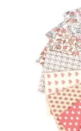 Floral Crib Fitted Sheet Pink Thistle Print, Cream Baby Bedding - thumbnail 2