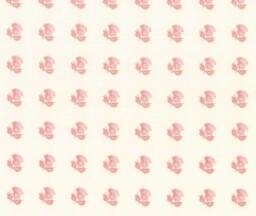 Floral Crib Fitted Sheet Pink Thistle Print, Cream Baby Bedding - thumbnail 1