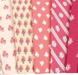 Floral Crib Fitted Sheet Pink Thistle Print, Cream Baby Bedding - thumbnail 3