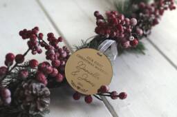 Luxury Mirror Acrylic Couples First Christmas Married Ornament Bauble Decoration