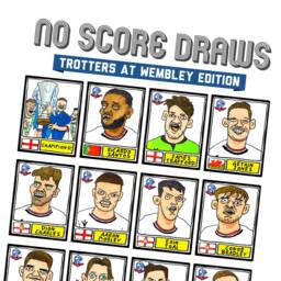 Bolton Wanderers Vol 2 - No Score Draws Wembley Edition A3 Print Of 24 Wonky Panini-style Doodles Of Bwfc's 2023 Efl Trophy-Winning Squad - thumbnail 2