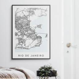 Rio De Janeiro Map Print - Minimal Poster Art Brazil - thumbnail 2