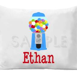 Gumball Machine Pillow Case Personalized Pillowcase Girls Or Boys - thumbnail 3