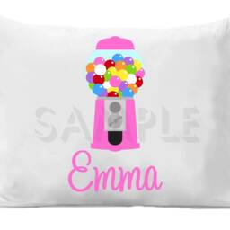 Gumball Machine Pillow Case Personalized Pillowcase Girls Or Boys - thumbnail 2