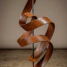 Rustic Metal Sculpture Handcrafted Luxury Modern Art, Indoor Or Outdoor - thumbnail 2