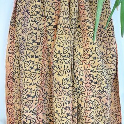 Vintage Handmade Fine Kantha Stitch Reversible Sofa Bed Throw - Country Home Elegant Bagru Block Print Artisan Rare Mustard Blue Paisley - thumbnail 4