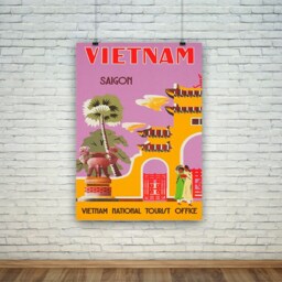 Vietnam Poster Vintage Saigon Tourism Travel Print - thumbnail 2