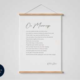 Kahlil Gibran On Marriage Print - The Prophet Wedding Poem Reading Wall Art Fine Typography - thumbnail 2