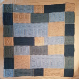 Made To Order, You Are My Sunshine, Only Sunshine Blanket, Cotbed Single Bed Throw, Nursery Rhyme Blanket - thumbnail 2