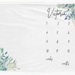 Personalised Milestone Blanket Gift Monthly Baby Photo Shower Gift - thumbnail 2