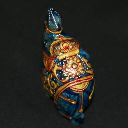 "Lapis Elephant Statue -Natural Lazuli Figurine - Gemstone Carving Sculpture, ""A Cute Gift" - thumbnail 4