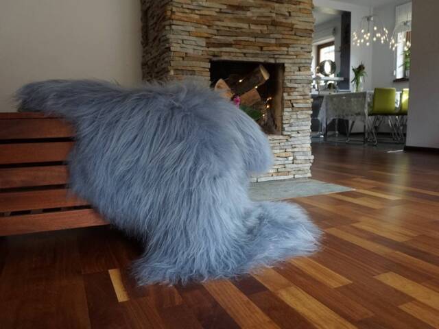 Sheepskin Icelandic Grey X Rug Genuine Natural Sheepskin Gray Rugs Carpet Shag Thro - image 1