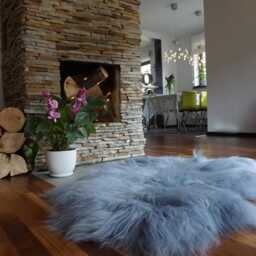 Sheepskin Icelandic Grey X Rug Genuine Natural Sheepskin Gray Rugs Carpet Shag Thro - thumbnail 2