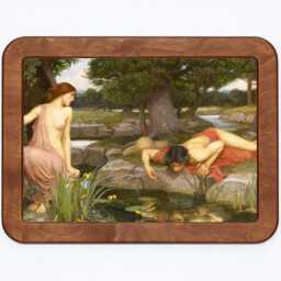 Echo & Narcissus John William Waterhouse Classical Mythology Classic Painting Wooden Framed Art Print - thumbnail 3