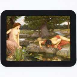 Echo & Narcissus John William Waterhouse Classical Mythology Classic Painting Wooden Framed Art Print - thumbnail 2
