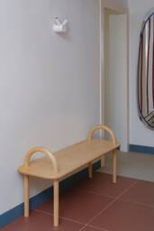 Handmade White Ash Wood Bench Minimalist Entryway Seating
