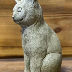 stone Garden Cute Sitting Cat Kitten Concrete Gift Ornament - thumbnail 2