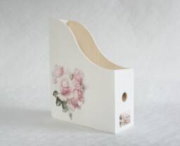 A4 Wooden Standing File in Shabby Style Office Magazine Holder Newspaper Rack 30.5X9.5 X 25 cm Ready To Ship