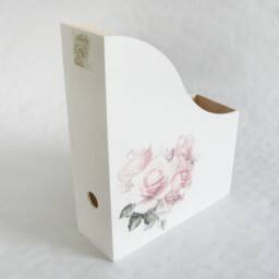 A4 Wooden Standing File in Shabby Style Office Magazine Holder Newspaper Rack 30.5X9.5 X 25 cm Ready To Ship - thumbnail 4