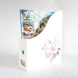 A4 Wooden Standing File in Shabby Style Office Magazine Holder Newspaper Rack 30.5X9.5 X 25 cm Ready To Ship - thumbnail 3